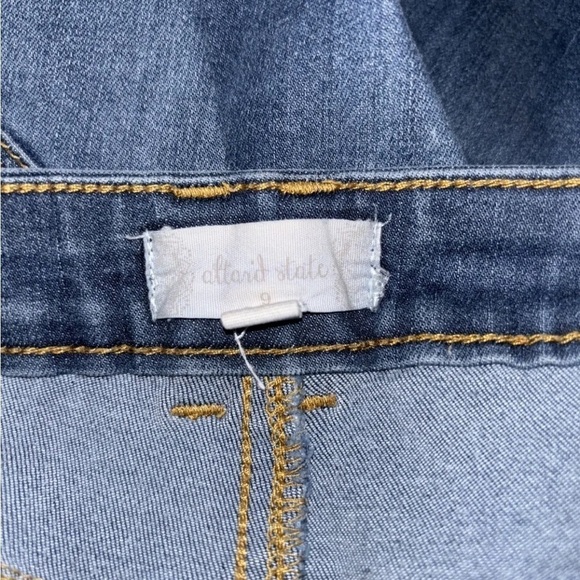 Altar’d State Women’s Distressed Denim Skinny Jeans Medium Wash Sz 9 Low Rise - Picture 4 of 5